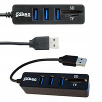 Kortelių skaitytuvas su USB šakotuvu, SD lizdas, skirtas nešiojamam ir stacionariam kompiuteriui