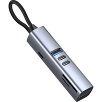 USB-C šakotuvas Mobile Origin 7-in-1, 100W, 4K/30Hz, 3× USB-C 5Gb/s, SD/microSD