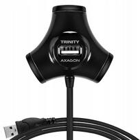 USB šakotuvas AXAGON HUE-X3B, 4 lizdai, 2.0, 1,2 m kabelis, juodas