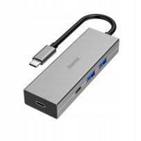 USB-C šakotuvas Hama, 4 jungtys: 2× USB-A, 2× USB-C