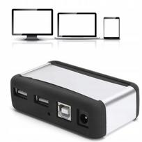 USB 2.0 aktyvus 7 lizdų šakotuvas su maitinimu ir stovu