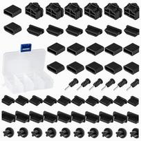 USB-C, HDMI ir RJ45 silikoniniai apsauginiai dangteliai, 60 vnt. rinkinys