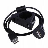 USB 2.0 vyr. į USB 2.0 mot. automobilio montuojamas prailgintuvas, 1 m