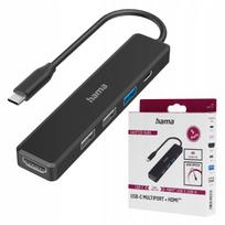 USB-C šakotuvas Hama, 5 jungtys (3x USB-A, USB-C, HDMI)