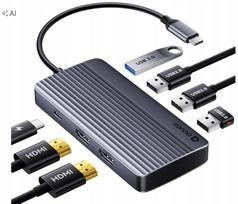 USB-C šakotuvas Anker PowerExpand, 8 jungtys, palaiko tris ekranus