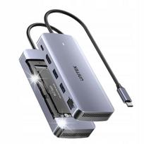 USB-C šakotuvas Unitek 10Gbps, M.2 diskų dėklas, HDMI