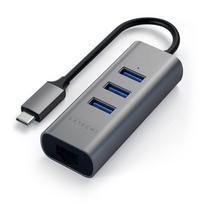 USB-C šakotuvas Satechi, 3 USB-A, Ethernet, pilka