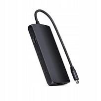 USB-C daugiafunkcis hubas Satechi V3 su 8K, Ethernet, tinka MacBook, Midnight