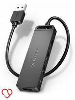 USB šakotuvas Vention CHLBB, 4 jungtys, 0,15 m, su maitinimu, USB 3.0