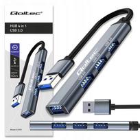 USB šakotuvas 4 jungtys, USB 3.0, duomenų perdavimas iki 5Gb/s