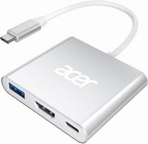 Adapteris Acer USB-C į HDMI, 4K, 100W PD, USB 3.0 5Gbps, 3 viename