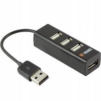 USB šakotuvas Yenkee YHB 4001BK, 4 jungtys, iki 480Mb/s, juodas