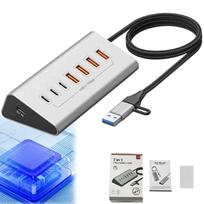 USB šakotuvas, 7 lizdai, USB 3.2, 10Gbps