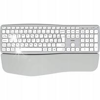 Belaidė ergonomiška klaviatūra Yenkee 2100, balta, 2.4G ir Bluetooth