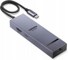 USB C adapteris UGREEN, HDMI 4K 60Hz, Ethernet 1000Mbps, aliuminis, 10Gb/s