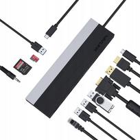 USB-C prijungimo stotelė Wavlink WL-UMD03, palaiko 3 monitorius, 4K
