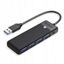 USB šakotuvas Orico, 4 USB-A 3.0 jungtys, 5Gbps, juodas