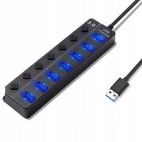 USB šakotuvas Hoppac, 1x USB 3.0, 6x USB 2.0
