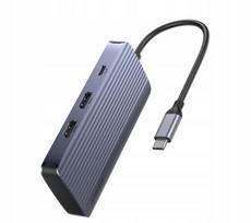 USB šakotuvas Anker PowerExpand A83740A2, 7 jungtys, USB-C, 10Gbps, pilkas