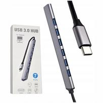 USB šakotuvas 7in1 HUB, USB 3.0/3.2, greitas, plonas adapteris