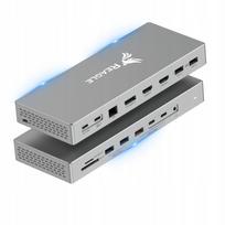 Dokavimo stotelė 16-in-1 USB 3.2 su MST, 2x HDMI, DP 4K60Hz, PD 100W, RJ45, SD, 7x USB