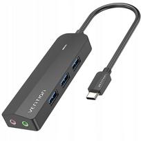 USB-C šakotuvas VENTION, 3x USB 3.0, Micro-B, 15 cm