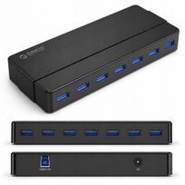 USB šakotuvas ORICO, 7x USB-A 3.0, 5Gb/s, 12V maitinimas, VL812 lustas, 1 m kabelis