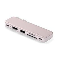 USB-C hubas Satechi su HDMI 4K, SD skaitytuvu, PD 45W, rožinis