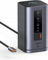 USB-C stotelė Baseus Spacemate 11in1, palaiko 3 monitorius, 3 USB, 10G RJ45, 100W