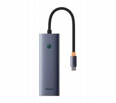 USB-C šakotuvas Baseus UltraJoy 4in1: 3x USB 3.0, RJ45