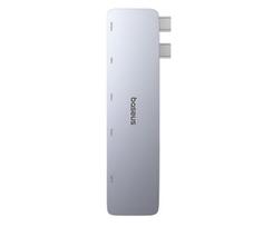 USB-C šakotuvas BASEUS UltraJoy 6in1, skirta MacBook, 40Gb/s, HDMI 4K, Thunderbolt, SD, TF