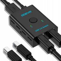 KVM jungiklis SGEYR HDMI USB 3.0 2 kompiuteriams ir 1 monitoriui, 4K