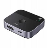 Adapteris DisplayPort į USB-C Ugreen AW701, 2in1 su išėjimo perjungimu