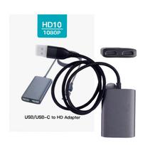 Adapteris HUB stotelė USB / USB-C, 2x HDMI jungtys dviem monitoriams