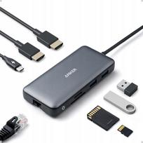 USB-C šakotuvas Anker PowerExpand 8-in-1, 2x 4K HDMI, 100W maitinimas