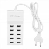 Universalus USB įkroviklis, 10 lizdų telefonams