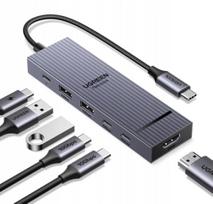 USB-C hubas UGREEN Revodok Pro, 6 jungtys, 10Gbps, HDMI 4K@60Hz