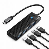 USB šakotuvas ORICO 4x USB-A 3.0, 5Gbps, USB-C kabelis