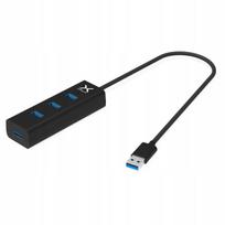 USB šakotuvas KRUX, 4 jungtys, USB 3.0, plačiai suderinamas