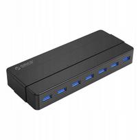 USB šakotuvas ORICO, 7x USB 3.0, su maitinimo adapteriu, 12V, 5Gbps, tinka PC ir Mac