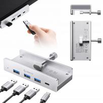 USB-C hubas ORICO, 4 jungtys: 3x USB-A 3.0, 1x USB-C 3.0