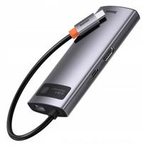 USB-C daugiafunkcis adapteris BASEUS 6in1: HDMI, 3x USB 3.0, PD 100W, RJ45