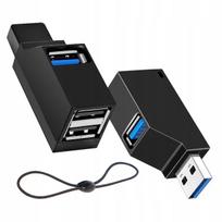 USB jungčių šakotuvas SPLITTER, 3 lizdai, 2.0/3.0, mini