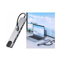 Adapteris USB-C su USB, SD, LAN, HDMI 4K jungtimis, 8-in-1 hub