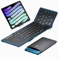 Sulankstoma „Bluetooth“ klaviatūra su jutikliniu kilimėliu, QWERTZ, skirta „iPad“ ir planšetėms