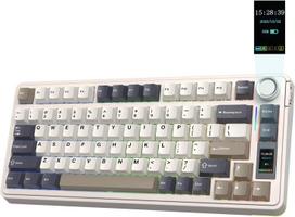 Mechaninė klaviatūra 75% belaidė su RGB apšvietimu, keičiami jungikliai, ekranas