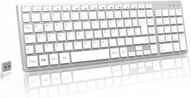 Belaidė tyli klaviatūra su QWERTZ skaičių bloku