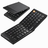 Nešiojama sulankstoma „QWERTZ“ Bluetooth klaviatūra kelionėms