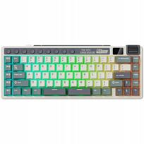 Mechaninė klaviatūra Royal Kludge M70, cyan/purpurinė, beige jungikliai, US išdėstymas