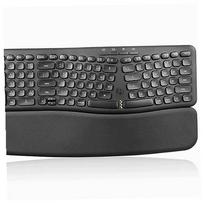 Belaidė ergonomiška kompaktiška klaviatūra, 2.4 GHz, darbui namuose